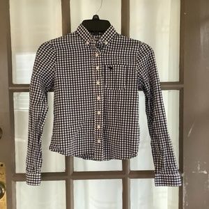 Abrocombie girls collard long sleeved shirt